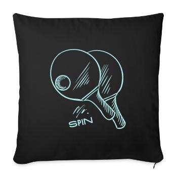 pagaie - Housse de coussin décorative 45 x 45 cm - noir - Devant