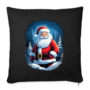 Santa Claus - Sofa pillowcase 17,3'' x 17,3'' (45 x 45 cm) - black - Front