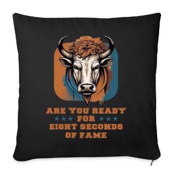 Bull Rider - Sofa pillowcase 17,3'' x 17,3'' (45 x 45 cm) - black - Front