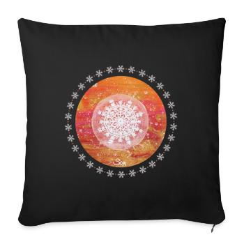 Snowflakes Magic Ball - Sonja Ariel von Staden - Sofa pillowcase 17,3'' x 17,3'' (45 x 45 cm) - black - Front