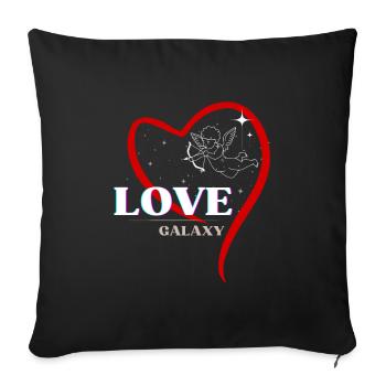 Kosmischer Amor Liebe - Sofakissenbezug 45 x 45 cm - Schwarz - Vorne