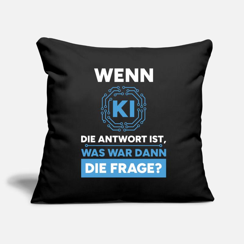 Artificial Intelligence Question Answer Saying Sofa pillowcase 17,3'' x 17,3'' (45 x 45 cm)