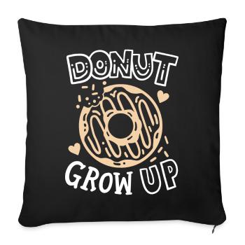 Donut Donut-Wortspiel - Sofakissenbezug 45 x 45 cm - Schwarz - Vorne