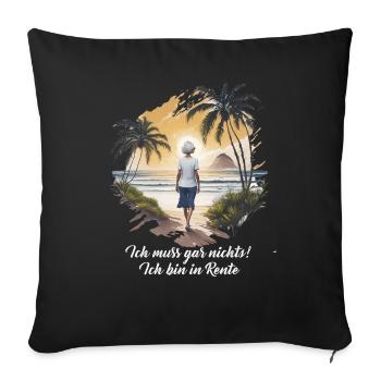 Le retraité n’a rien à payer pour les produits sombres - Housse de coussin décorative 45 x 45 cm - noir - Devant