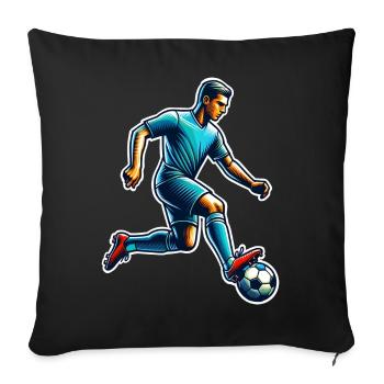 Football Joueurs de football - Housse de coussin décorative 45 x 45 cm - noir - Devant