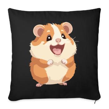 Hamster - Sofakissenbezug 45 x 45 cm - Schwarz - Vorne