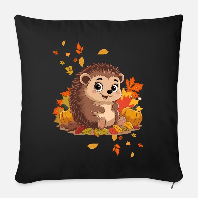Automne - Housse de coussin décorative 45 x 45 cm - noir