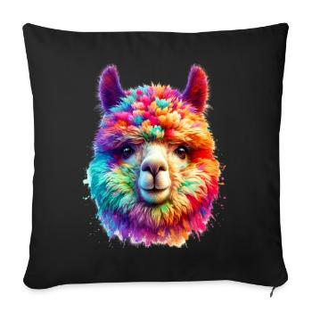 Alpaca - Sofa pillowcase 17,3'' x 17,3'' (45 x 45 cm) - black - Front