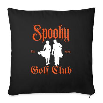 Halloween T-shirt for Men and Women Spooky Golf - Sofa pillowcase 17,3'' x 17,3'' (45 x 45 cm) - black - Front