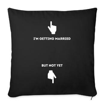 Je vais me marier - Housse de coussin décorative 45 x 45 cm - noir - Devant