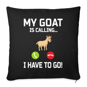 Goat - Sofa pillowcase 17,3'' x 17,3'' (45 x 45 cm) - black - Front