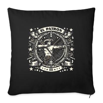 Silhouette western d’El Patron - Housse de coussin décorative 45 x 45 cm - noir - Devant