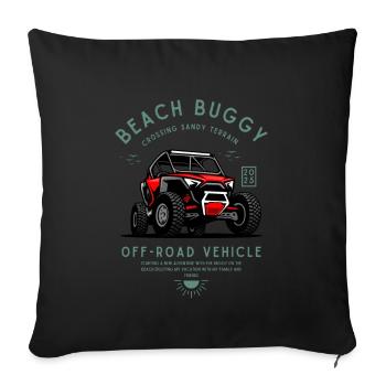 Buggy beach buggy dune off road vehicle - Sofa pillowcase 17,3'' x 17,3'' (45 x 45 cm) - black - Front