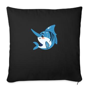 L’espadon en mouvement - Housse de coussin décorative 45 x 45 cm - noir - Devant