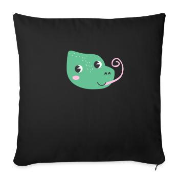 Erstaunliche Tropische Leguan - Sofakissenbezug 45 x 45 cm - Schwarz - Vorne