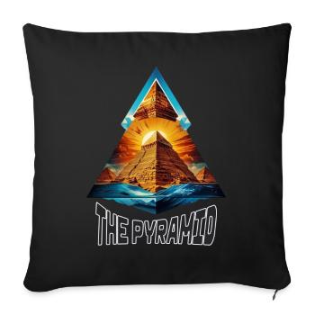 Die Pyramide - Sofakissenbezug 45 x 45 cm - Schwarz - Vorne