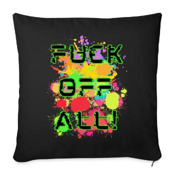 Explosion de couleurs avec les sous-titres - Housse de coussin décorative 45 x 45 cm - noir - Devant