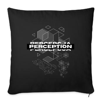 Perception Geometry Mystique - Sofa pillowcase 17,3'' x 17,3'' (45 x 45 cm) - black - Front