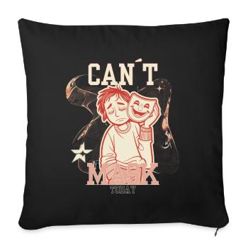 Can't Mask Today – Social Energy Not Found - Sofa pillowcase 17,3'' x 17,3'' (45 x 45 cm) - black - Front