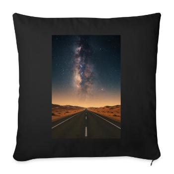 Road to the Stars Desert Night Sky Adventur - Sofa pillowcase 17,3'' x 17,3'' (45 x 45 cm) - black - Front