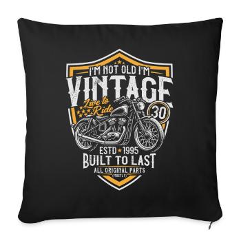 1995 Vintage Born Motorcycle Birthday Gift - Sofa pillowcase 17,3'' x 17,3'' (45 x 45 cm) - black - Front