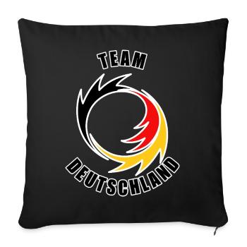 DL8 - Housse de coussin décorative 45 x 45 cm - noir - Devant