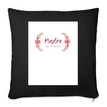 Mutter der Blumenbraut - Sofakissenbezug 45 x 45 cm - Schwarz - Vorne