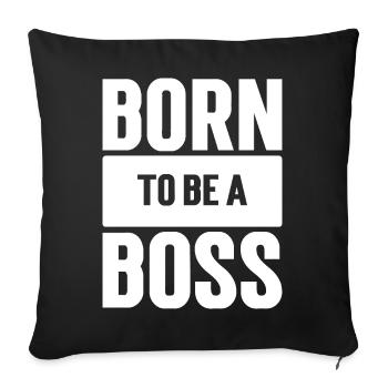 Pride and Ambition Motivation - Sofa pillowcase 17,3'' x 17,3'' (45 x 45 cm) - black - Front