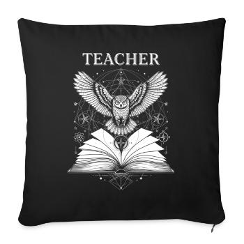 Mystic Teacher Tarot Print - Housse de coussin décorative 45 x 45 cm - noir - Devant
