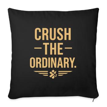 Empowering Wear : écraser le message de l’ordinaire - Housse de coussin décorative 45 x 45 cm - noir - Devant