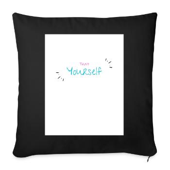Conception Inspirante Autonomisation Personnelle - Housse de coussin décorative 45 x 45 cm - noir - Devant