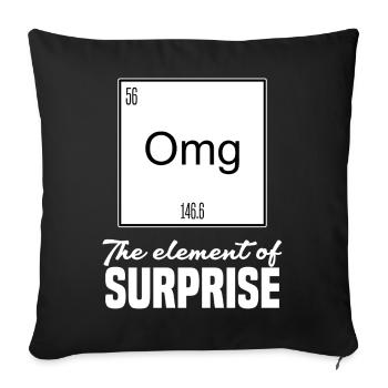 Humor Chemistry Gift Idea for Chemistry Teacher - Sofa pillowcase 17,3'' x 17,3'' (45 x 45 cm) - black - Front