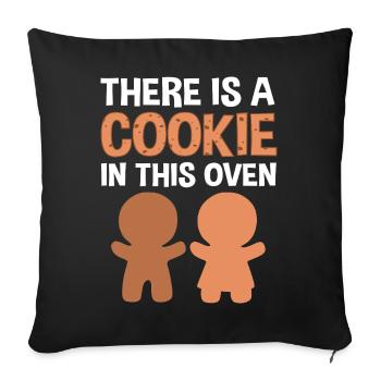 Pregnancy Birth Gingerbread Christmas - Sofa pillowcase 17,3'' x 17,3'' (45 x 45 cm) - black - Front