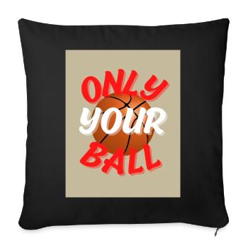 Unique basketball design for fans - Sofa pillowcase 17,3'' x 17,3'' (45 x 45 cm) - black - Front