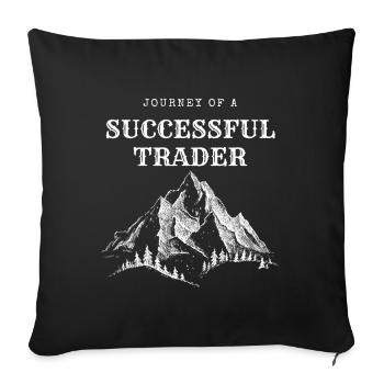 THE CLIMB – The Mindset of a Successful Trader - Sofa pillowcase 17,3'' x 17,3'' (45 x 45 cm) - black - Front