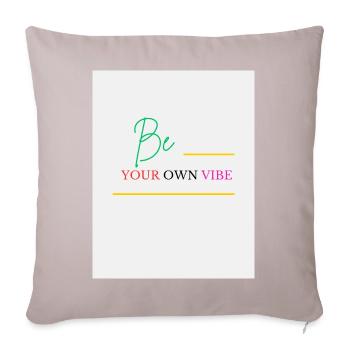 Be Your Own Vibe - Housse de coussin décorative 45 x 45 cm - taupe clair - Devant