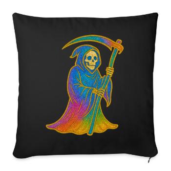Rainbow Grim Reaper - Sofa pillowcase 17,3'' x 17,3'' (45 x 45 cm) - black - Front