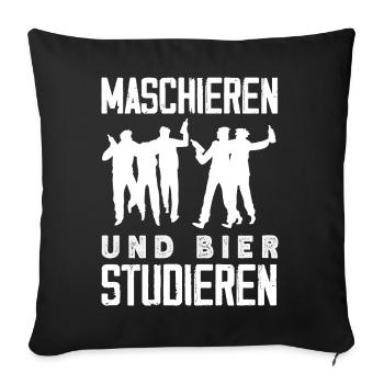 Funny Father's Day Gift Dad Beer - Sofa pillowcase 17,3'' x 17,3'' (45 x 45 cm) - black - Front
