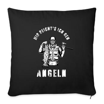 J’en ai assez, je vais à la pêche, Amusement, Humour Extérieur, - Housse de coussin décorative 45 x 45 cm - noir - Devant