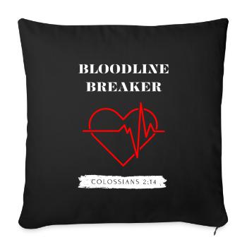Bloodline Breaker Herzschlag Christliche Gaben - Sofakissenbezug 45 x 45 cm - Schwarz - Vorne