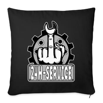 Middle Finger Stinker Finger 24h Service Design Grey - Sofa pillowcase 17,3'' x 17,3'' (45 x 45 cm) - black - Front