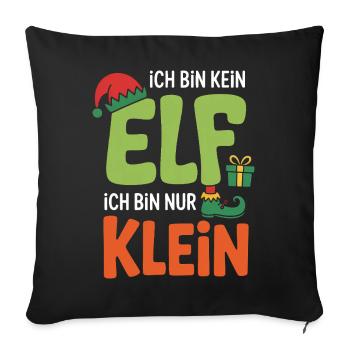 Je ne suis pas un ELF, je suis juste petit - Housse de coussin décorative 45 x 45 cm - noir - Devant