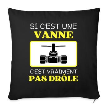 A joke that is not funny - Sofa pillowcase 17,3'' x 17,3'' (45 x 45 cm) - black - Front