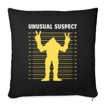 Unusual suspect - Sofa pillowcase 17,3'' x 17,3'' (45 x 45 cm) - black - Front