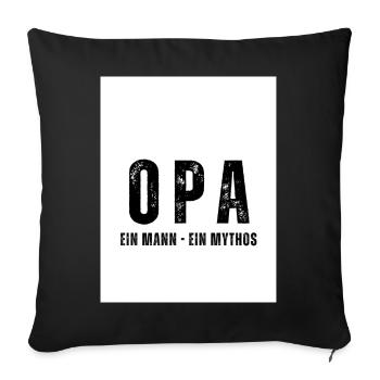 GRANDPA A Man - A Myth - Sofa pillowcase 17,3'' x 17,3'' (45 x 45 cm) - black - Front