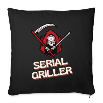 Serial Griller - Sofa pillowcase 17,3'' x 17,3'' (45 x 45 cm) - black - Front