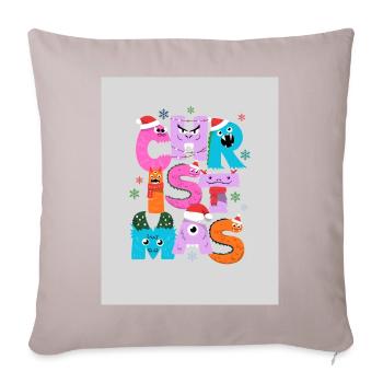 Funny Christmas Monsters - Sofa pillowcase 17,3'' x 17,3'' (45 x 45 cm) - light taupe - Front