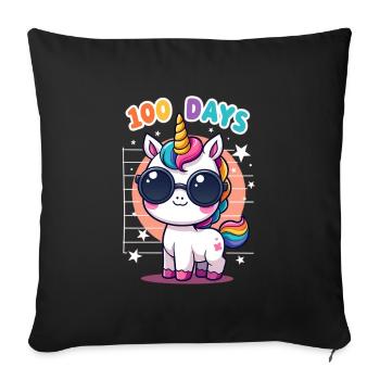 100th Day Of School 100 Day Of School Kids - Sofa pillowcase 17,3'' x 17,3'' (45 x 45 cm) - black - Front