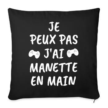 Gamer Humor Handpad - Sofa pillowcase 17,3'' x 17,3'' (45 x 45 cm) - black - Front