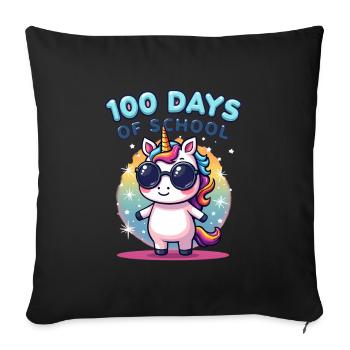100th Day Of School 100 Day Of School Kids - Sofa pillowcase 17,3'' x 17,3'' (45 x 45 cm) - black - Front